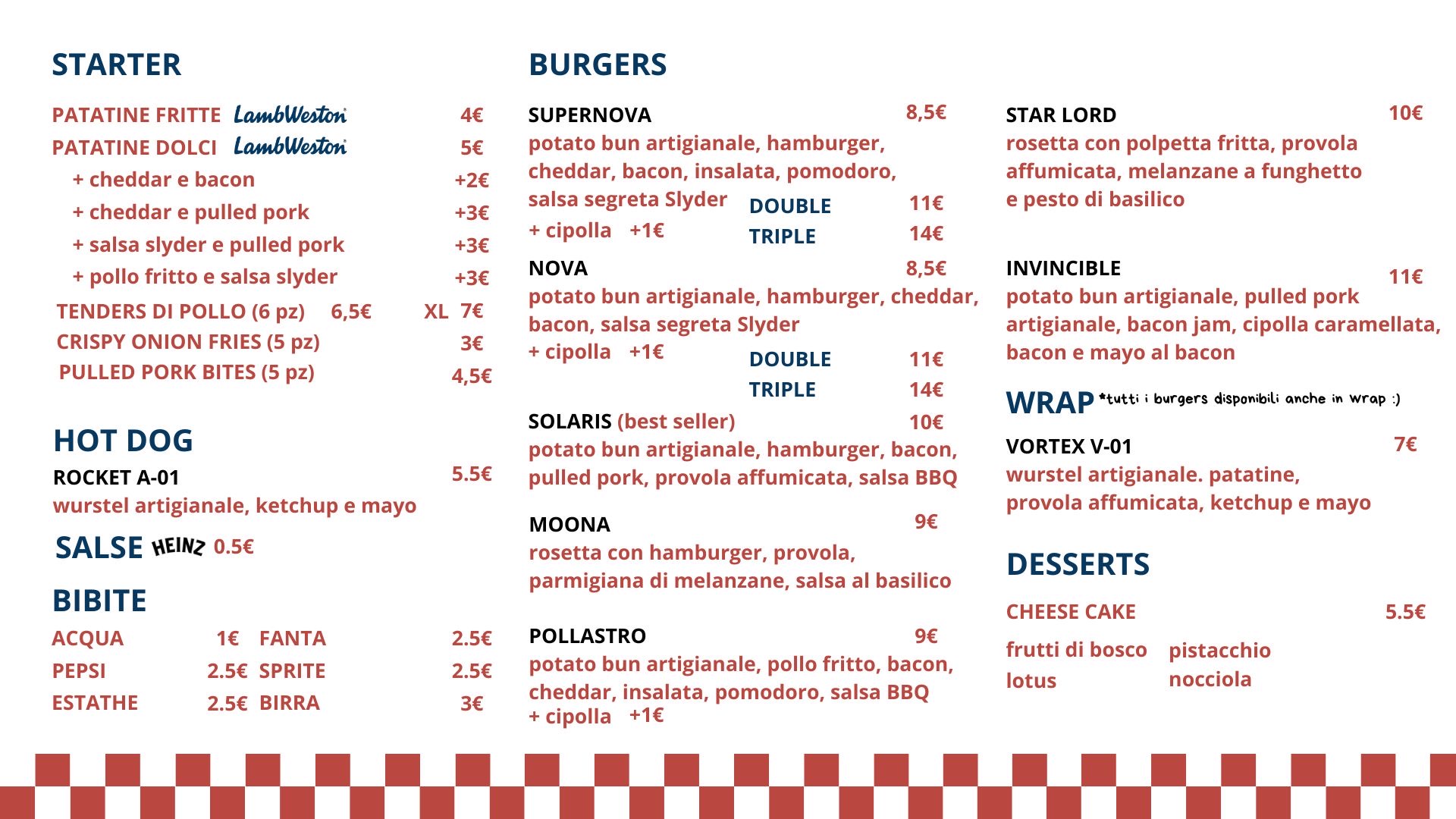 Panino Slyder Burger con doppio hamburger, cheddar e bacon